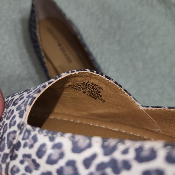 Lucky Brand Leopard Cheetah Print Flats Women Sz 8 M Career Business Chic Preppy - Picture 7 of 8